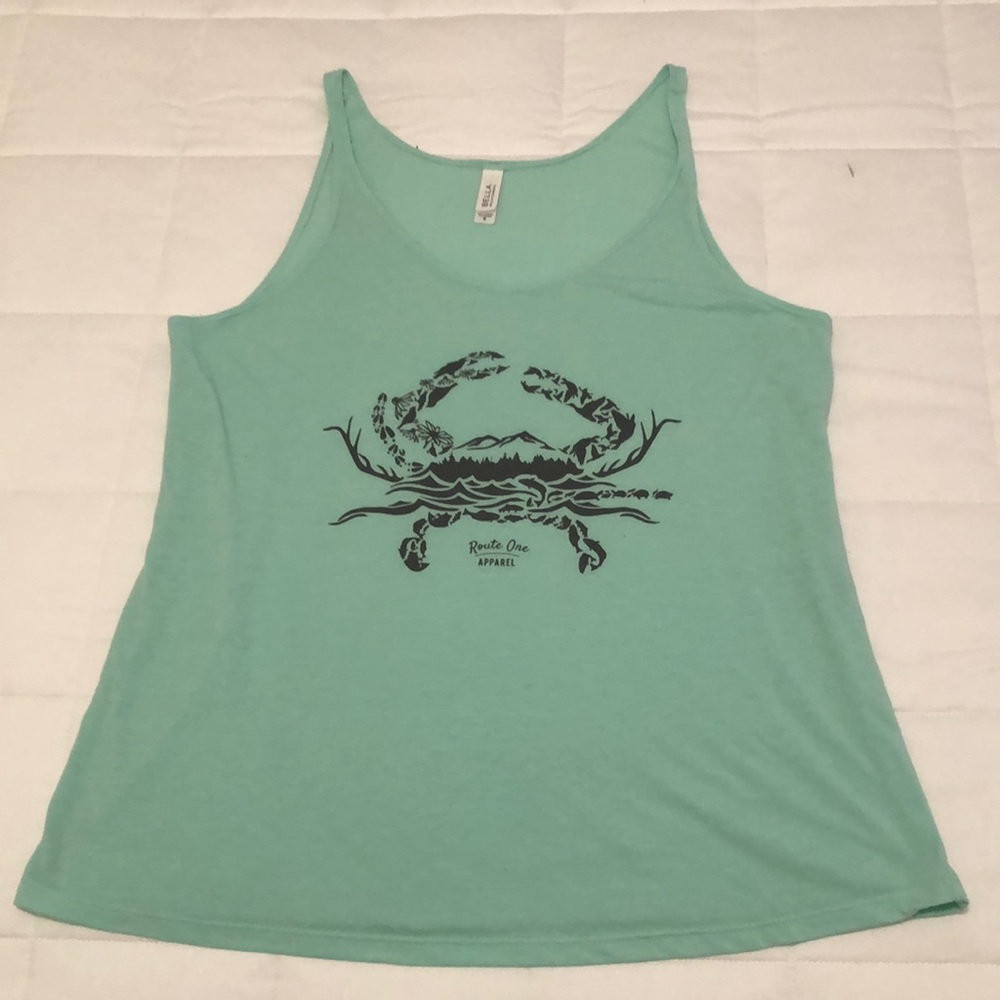 FINAL SALE - Route One Apparel Tank w/Crab - M